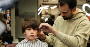 Man with a trendy two-block haircut