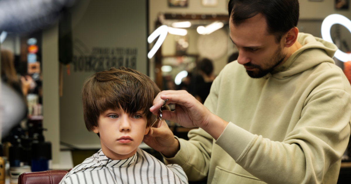 Man with a trendy two-block haircut
